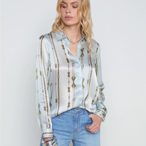 Stunning L’AGENCE silk blouse - Picture 1 of 5